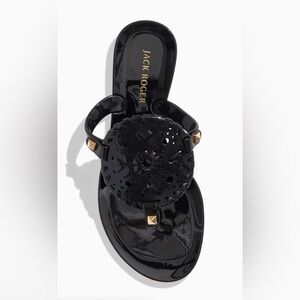 Jack Rogers Jelly Thong Sandal in Black - Size 7